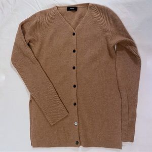 Theory women’s wool / cashmere camel color cardigan size 4